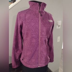 THE NORTH FACE APEX BIONIC JACKET Women's Plush Purple Flutter Print MEDIUM